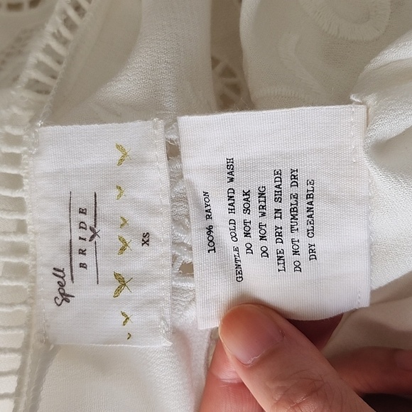 Spell & The Gypsy Collective Gwendolyn Gown XS Spell Bride Wedding Dress Kimono - Picture 5 of 17